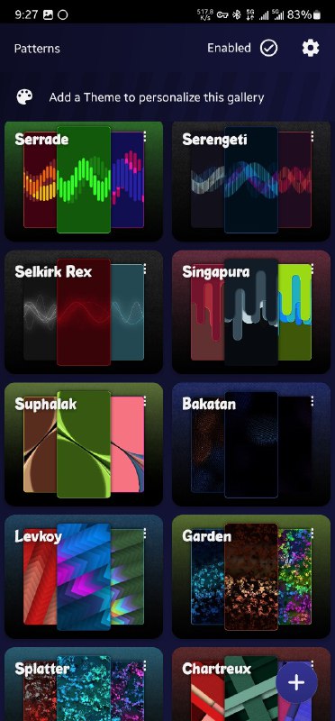 谷歌的这个还没用上，发现以前分享的Tapet更新到9.0了，目前有88种预设，用了几天还不错